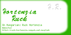 hortenzia ruck business card